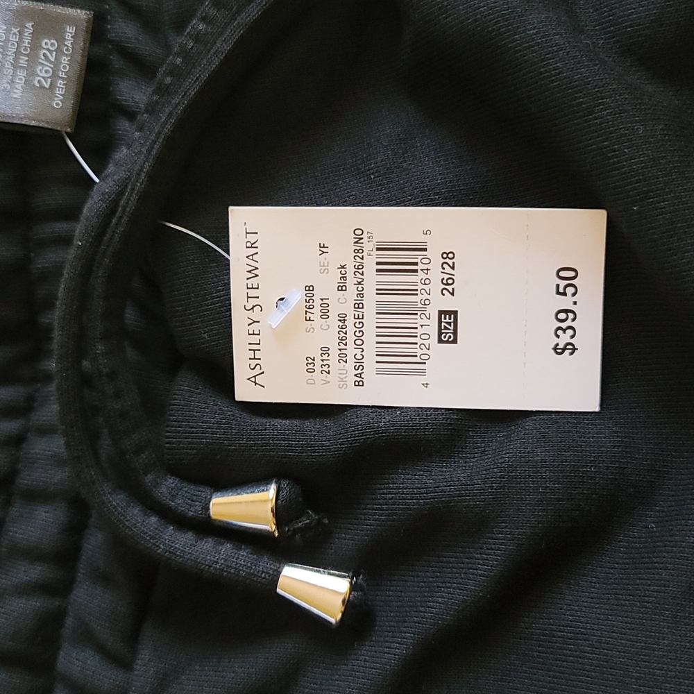 Ashley Stewart French Terry Athleisure Jogger, 26/28 - Picture 3 of 6